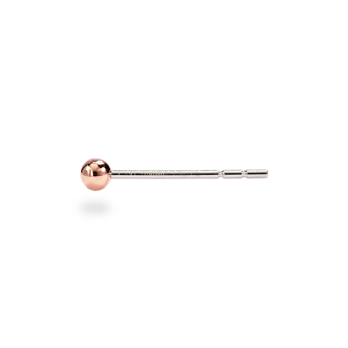 【片耳販売】丸玉 スタッドピアス 2.5mm 【ピンクゴールド色】