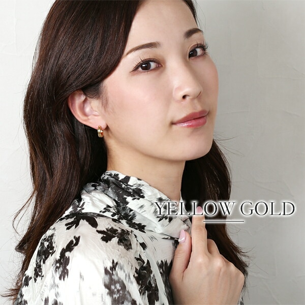 【片耳販売】《TypeB》ダイヤモンドカット フープ 中折れ式ピアス 3mm×15mm