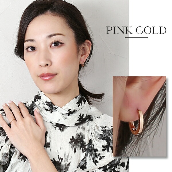 平打ちフープ 中折れ式ピアス 2mm×15mm