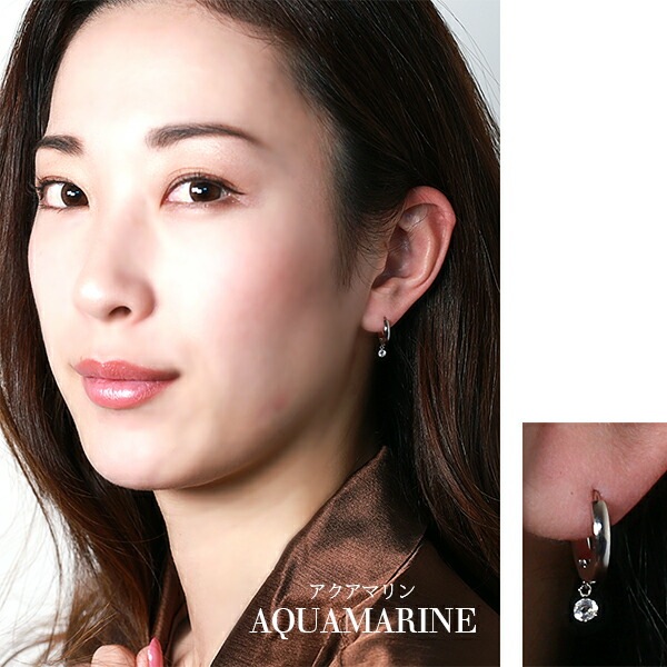 天然石 フープ 中折れ式ピアス ［3mm］