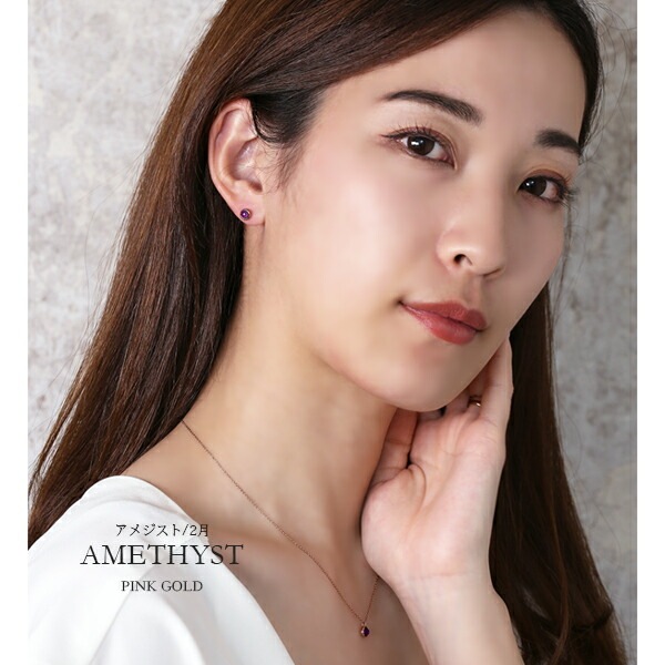 天然石 ローズカット  覆輪風 スタッドピアス ［4mm］