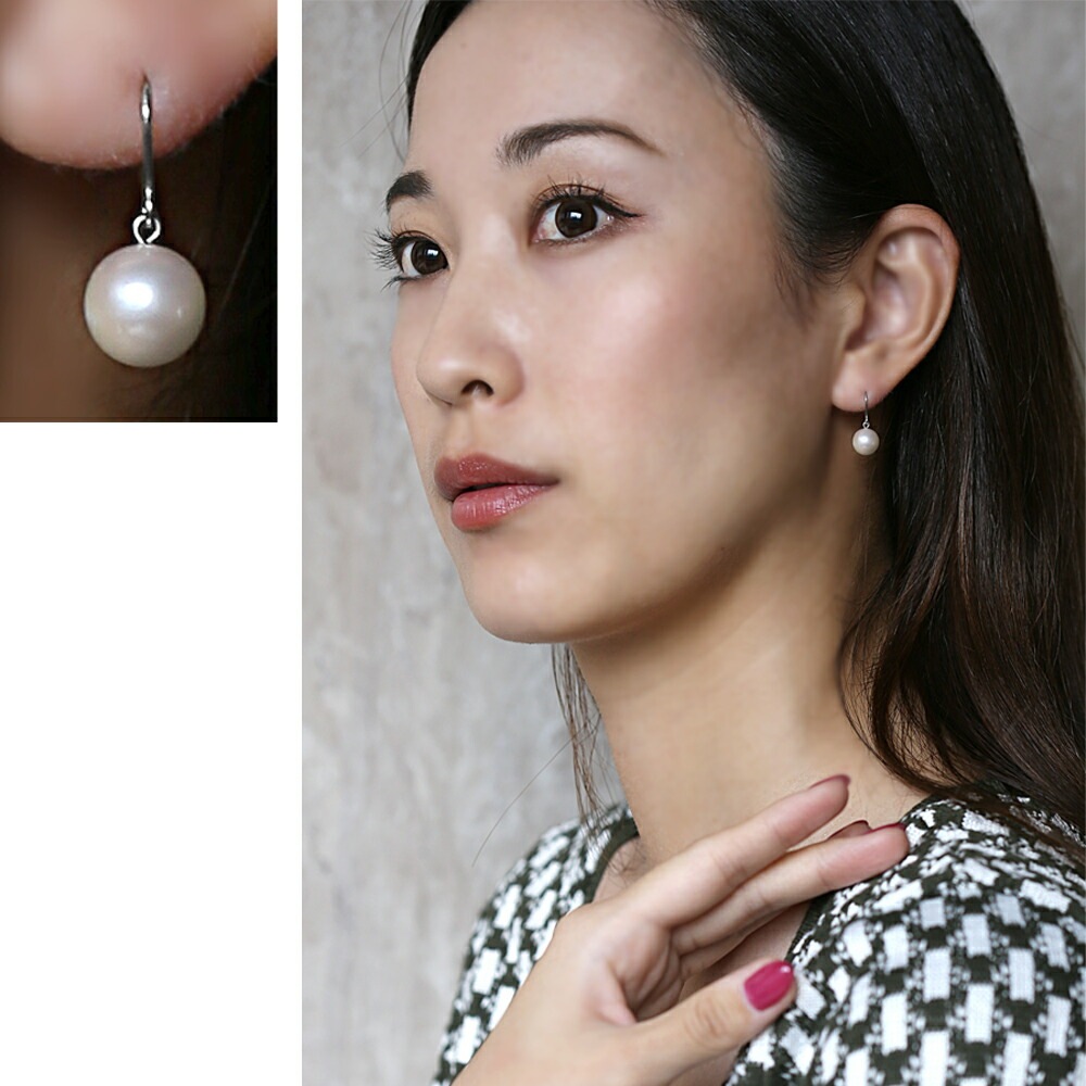 ピアス WRフック(小) 8MM 本パール