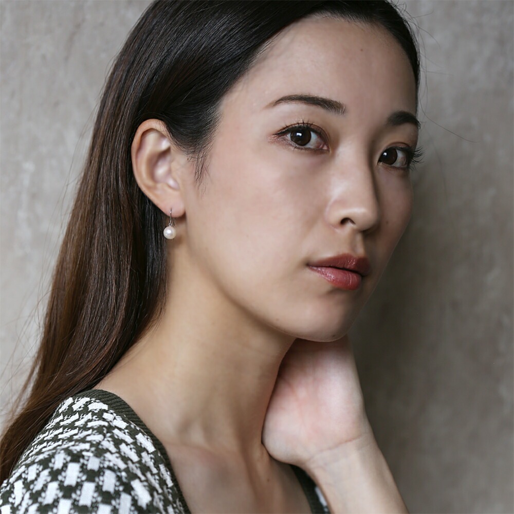 ピアス WRフック(小) 8MM 本パール