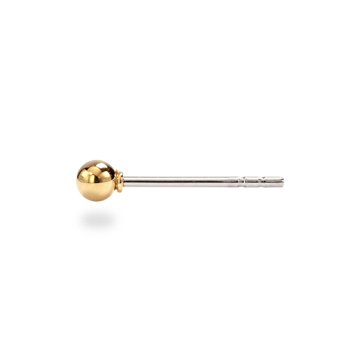 丸玉 スタッドピアス 3mm 【イエローゴールド色】