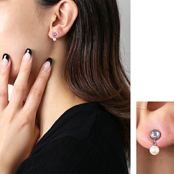 ピアス   覆輪 3MM Bムーン/4MM 淡水P