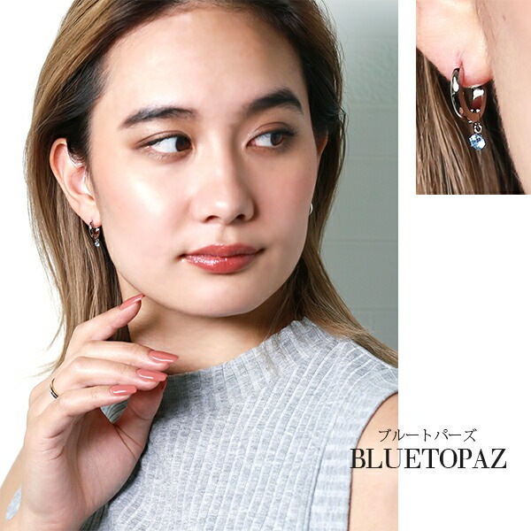 天然石 フープ 中折れ式ピアス ［3mm］