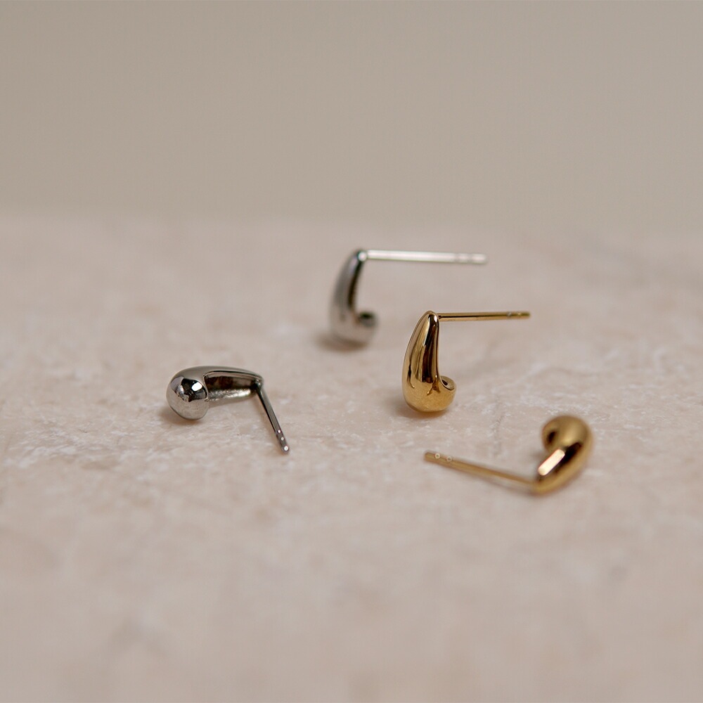 【片耳販売】《Small》ドロップ スタッドピアス
