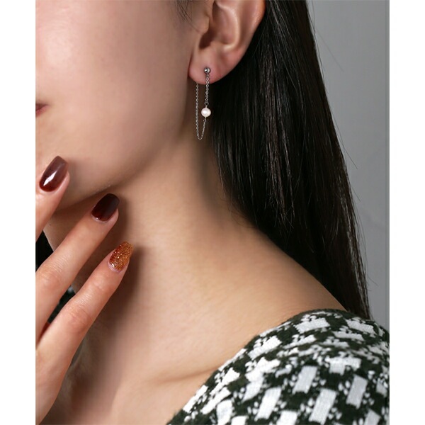 ピアス 3MM半丸 キャッチフープ 4MM 淡水P