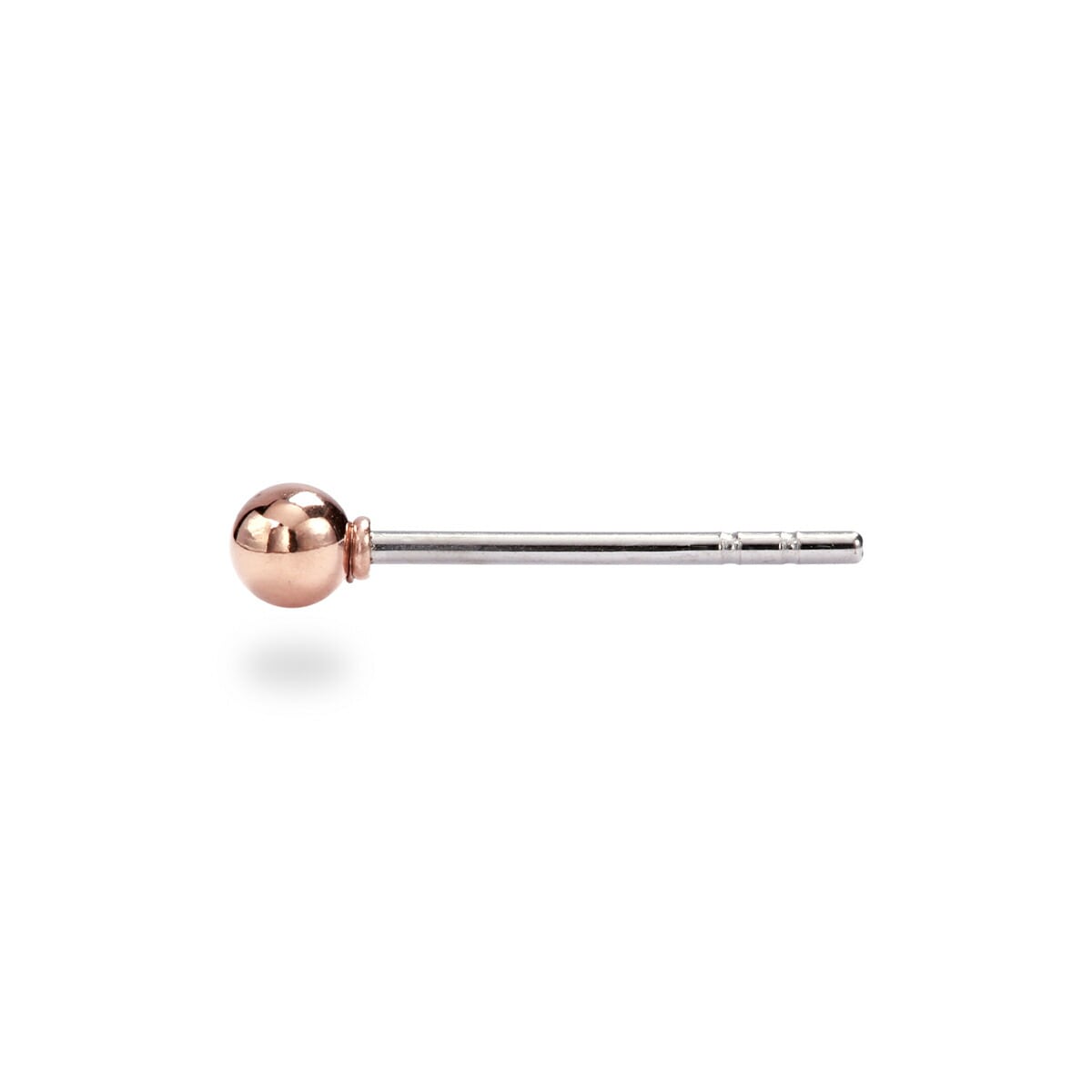 丸玉 スタッドピアス 3mm 【ピンクゴールド色】
