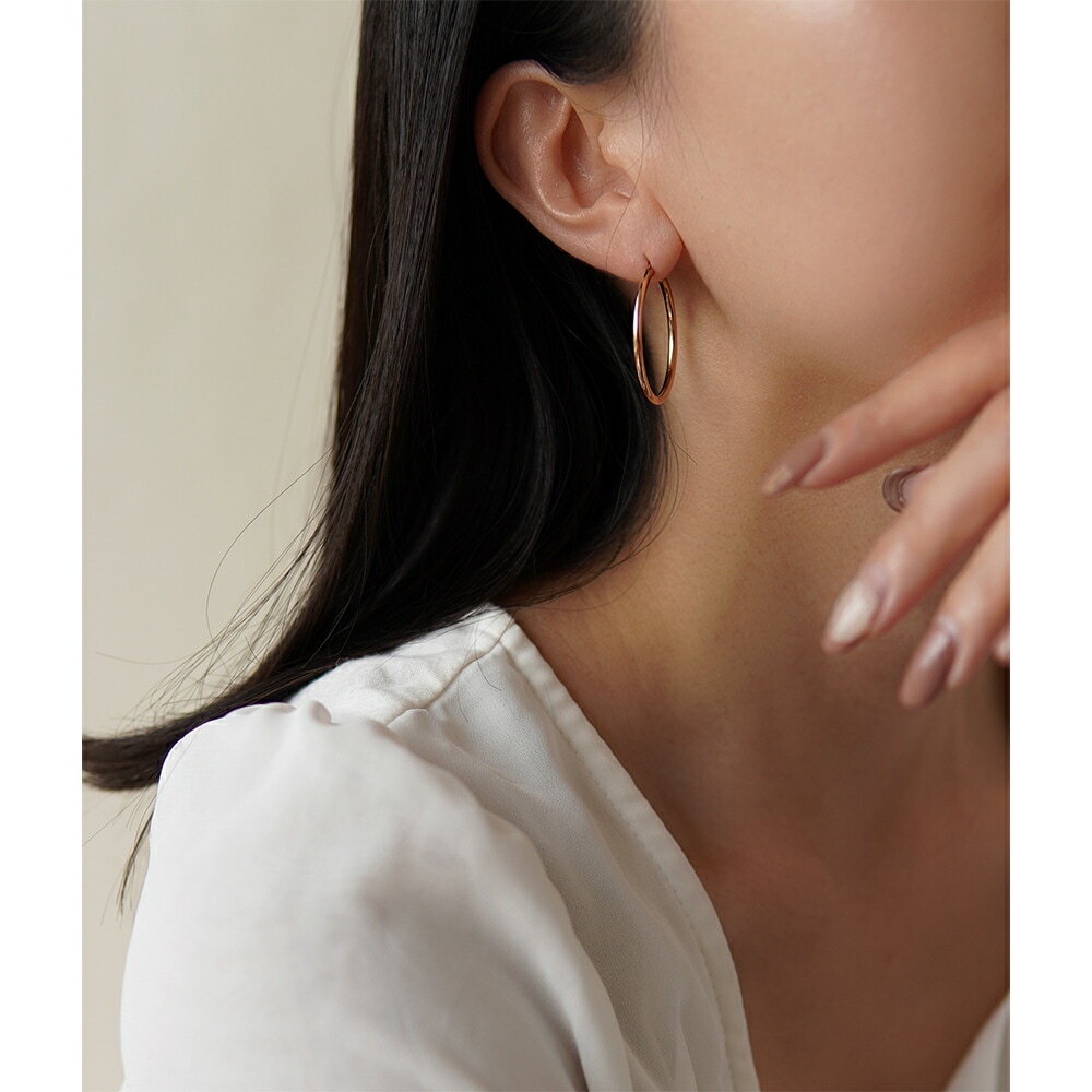 パイプクロッシングフープピアス 2mm×30mm