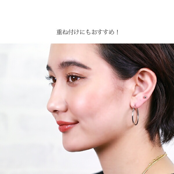丸玉 スタッドピアス 4mm 【イエローゴールド色】