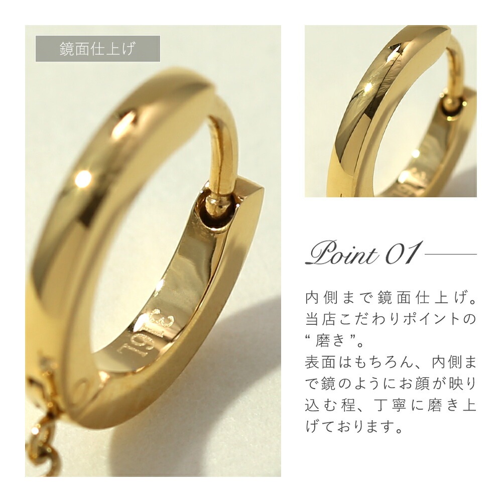 ピアス 金属アレルギー対応 セカンドピアス ファーストピアス レディース 誕生日 プレゼント ステンレス316L フープ 輪 輪っか 中折れ 甲丸 ピアス キュービック 変形【両耳用】