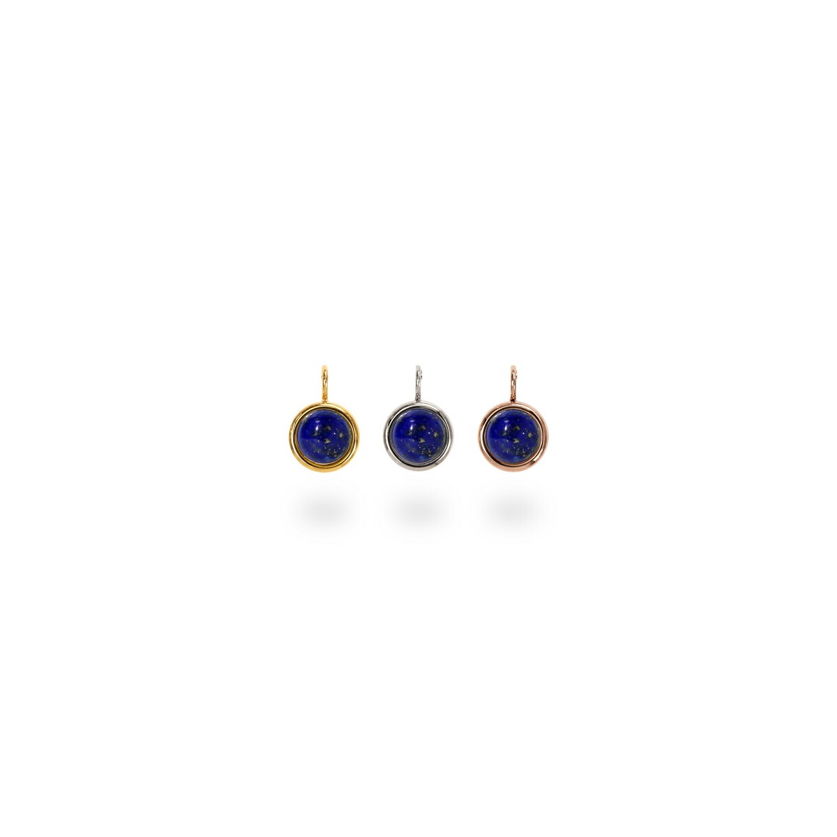 ラピスラズリ カボションカット  覆輪風 ペンダントトップ ［3mm］