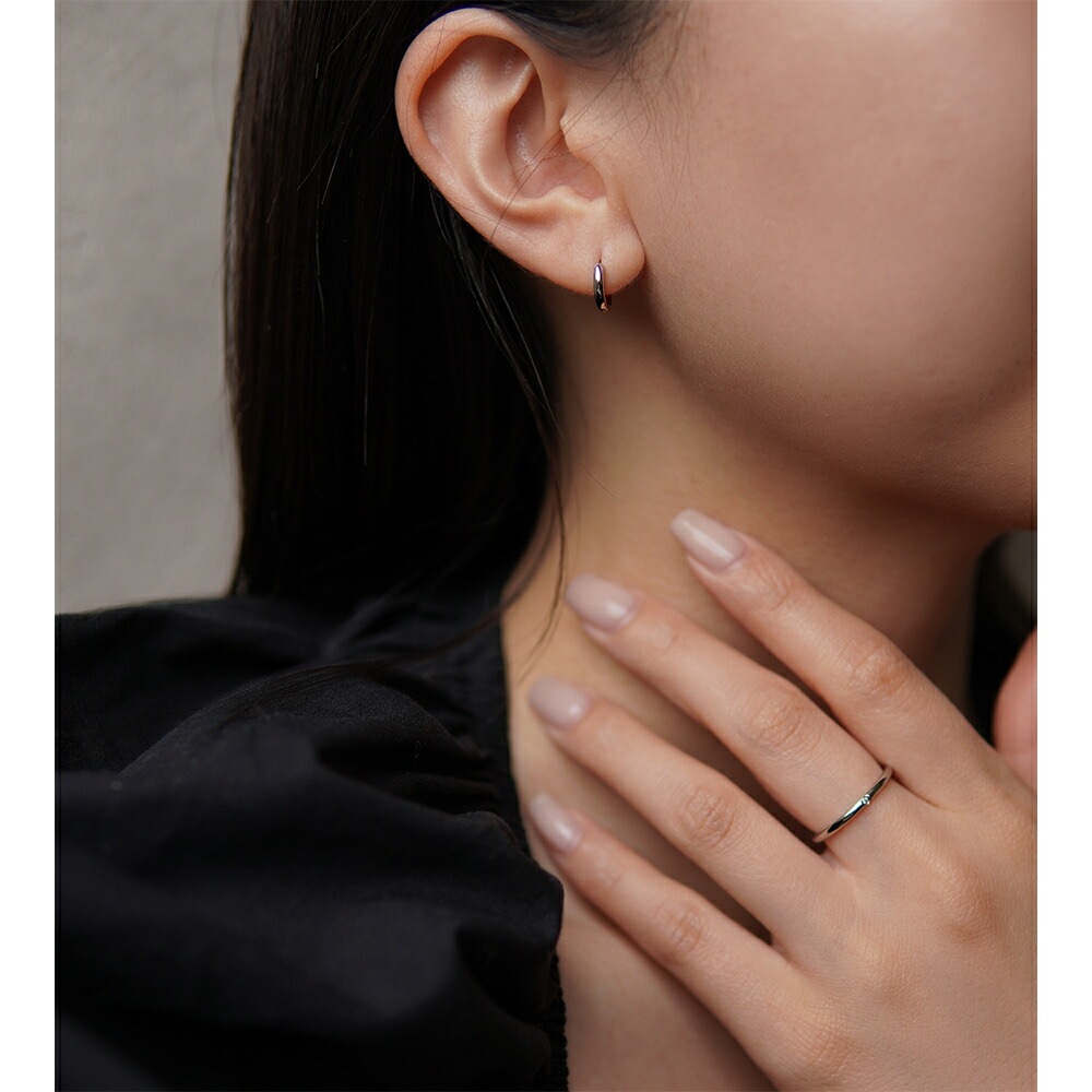 パイプフープ 中折れ式ピアス 2mm×10mm