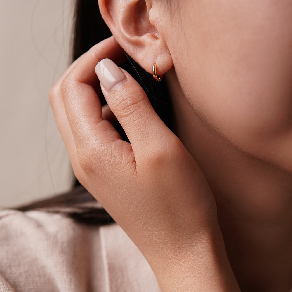 パイプフープ 中折れ式ピアス 2mm×10mm