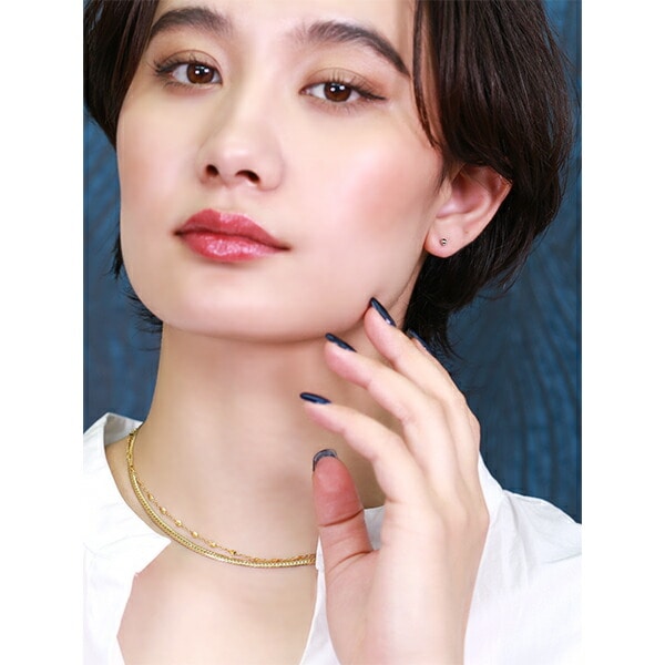 【片耳販売】丸玉 スタッドピアス 3mm 【ホワイトゴールド色】