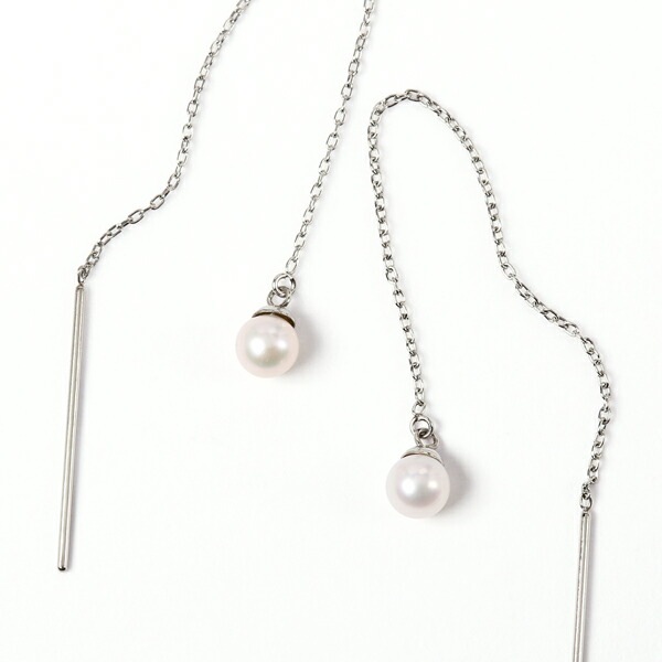 ピアス   ストーレート 4MM 淡水P