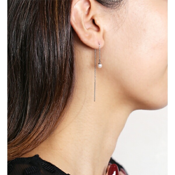 ピアス   ストーレート 4MM 淡水P