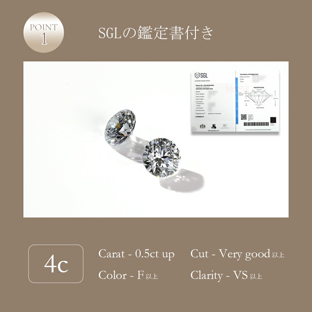 0.5ct ラボグロウンダイヤモンド ネックレス