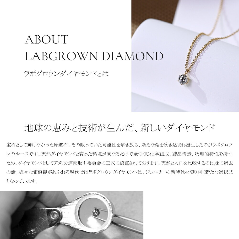 0.25ct ラボグロウンダイヤモンド ネックレス