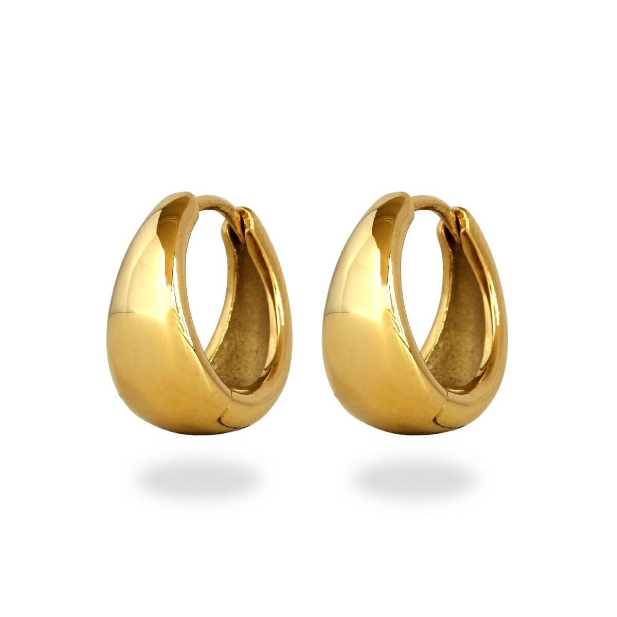 月甲丸 中折れ式ピアス 7mm×15mm