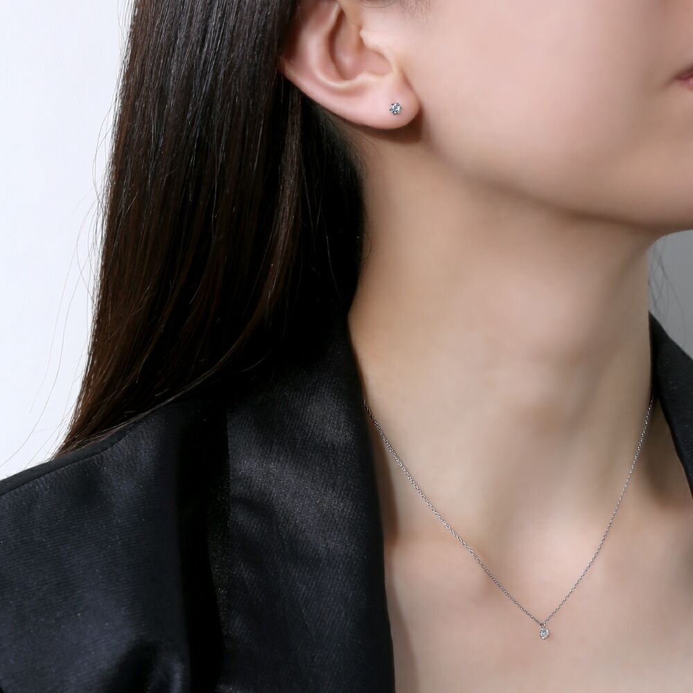 【片耳販売】0.1ct ラボグロウンダイヤモンド スタッドピアス