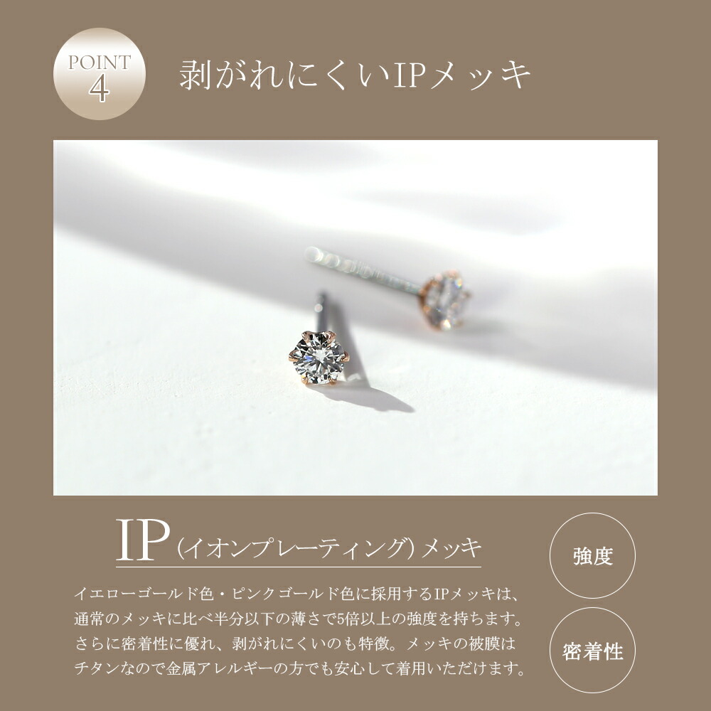 【片耳販売】0.1ct ラボグロウンダイヤモンド スタッドピアス