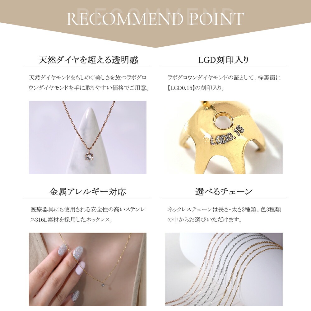 0.15ct ラボグロウンダイヤモンド ネックレス | ネックレス