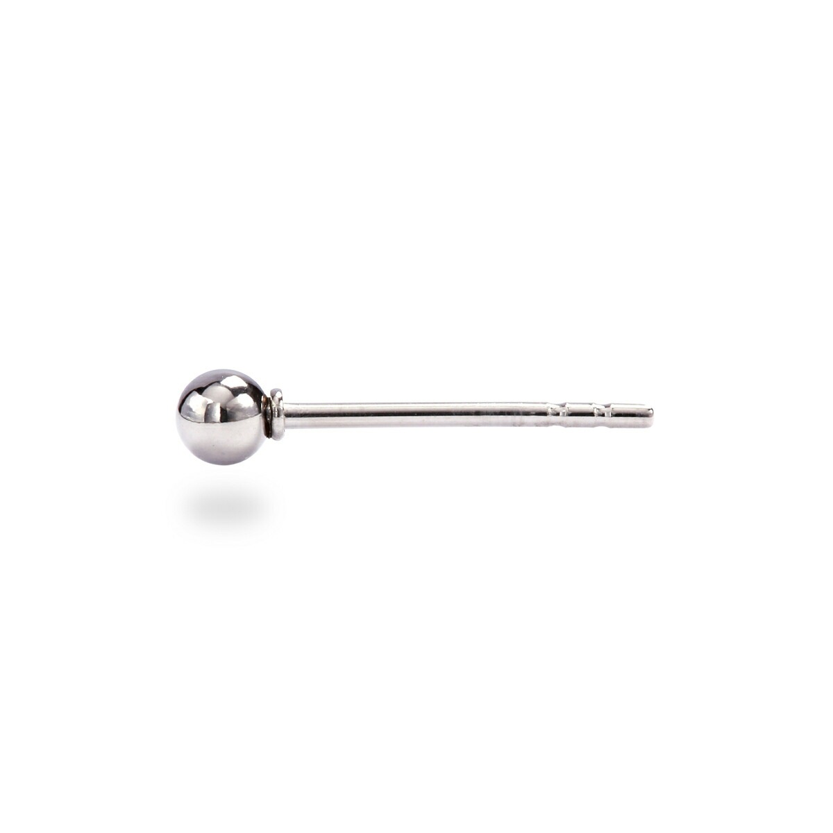丸玉 スタッドピアス 3mm 【ホワイトゴールド色】