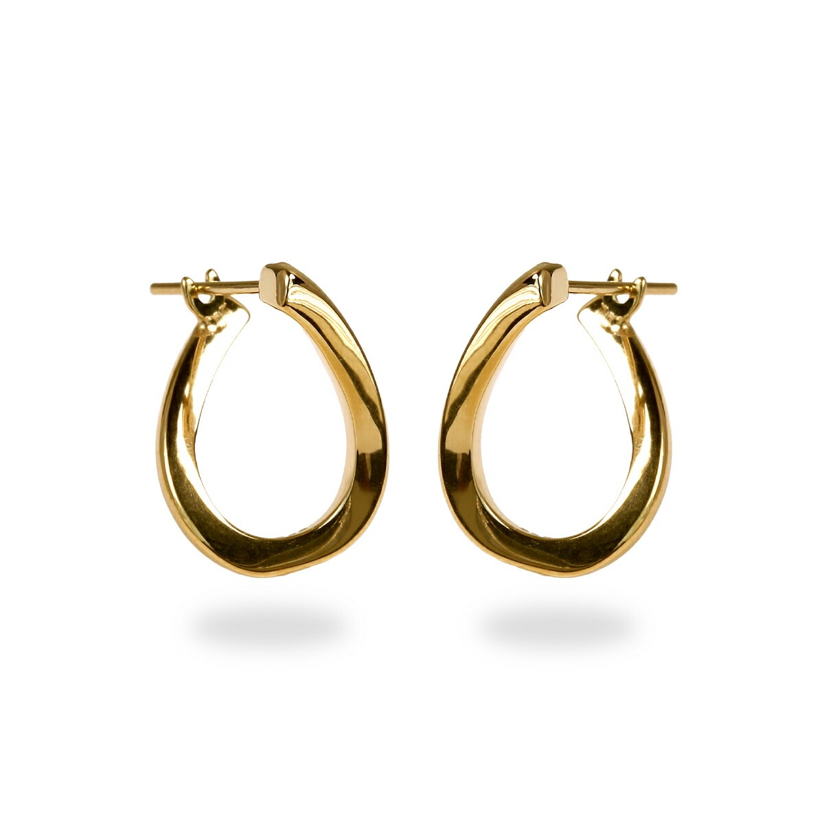 オーバル フープクロッシングピアス