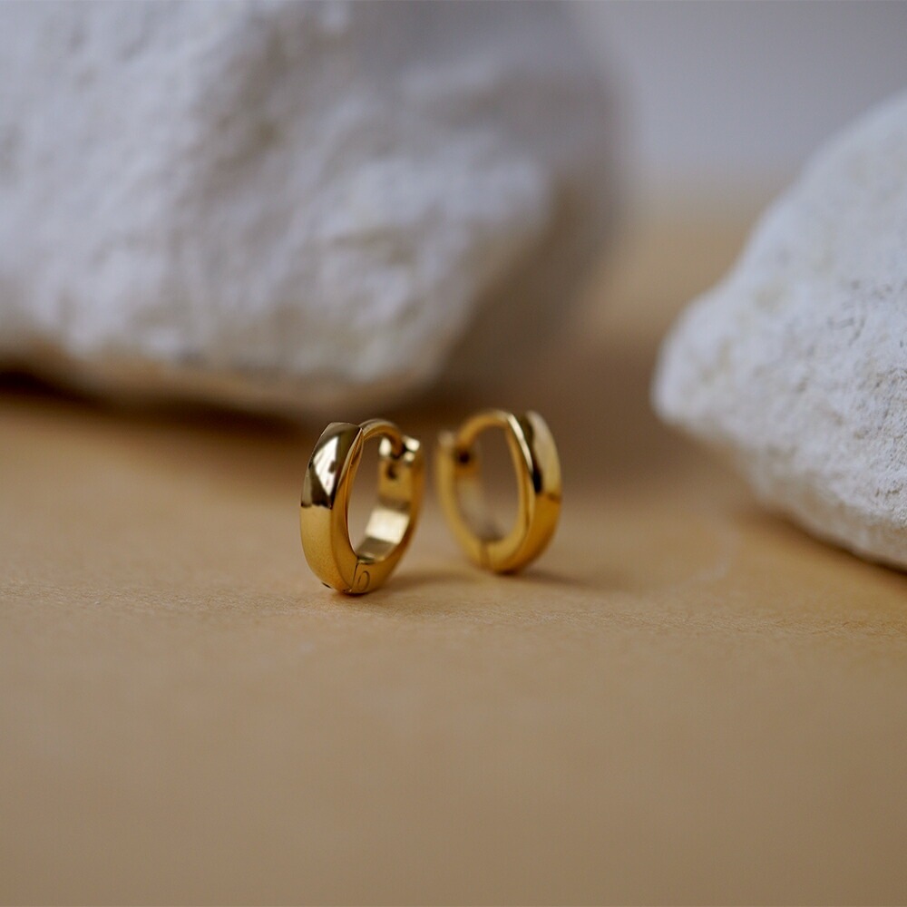 甲丸フープ 中折れ式ピアス 2mm×10mm