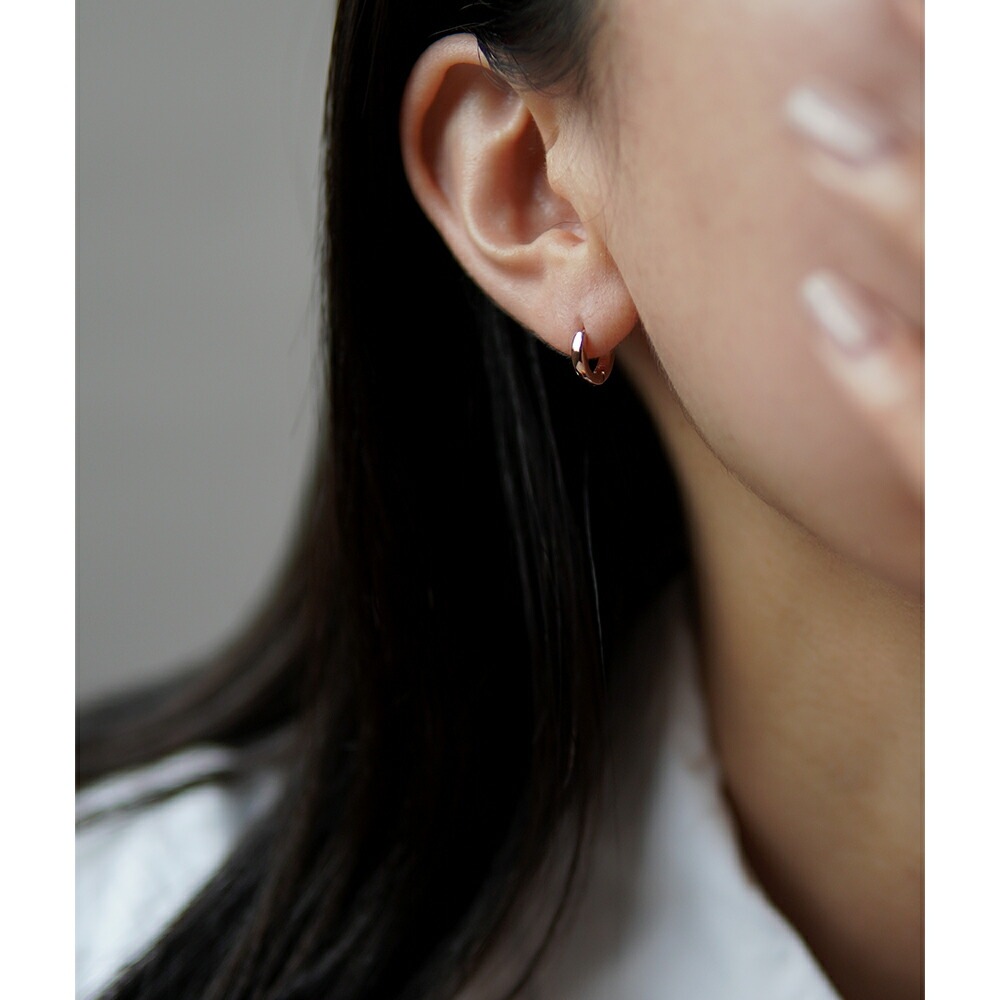 甲丸フープ 中折れ式ピアス 2mm×10mm