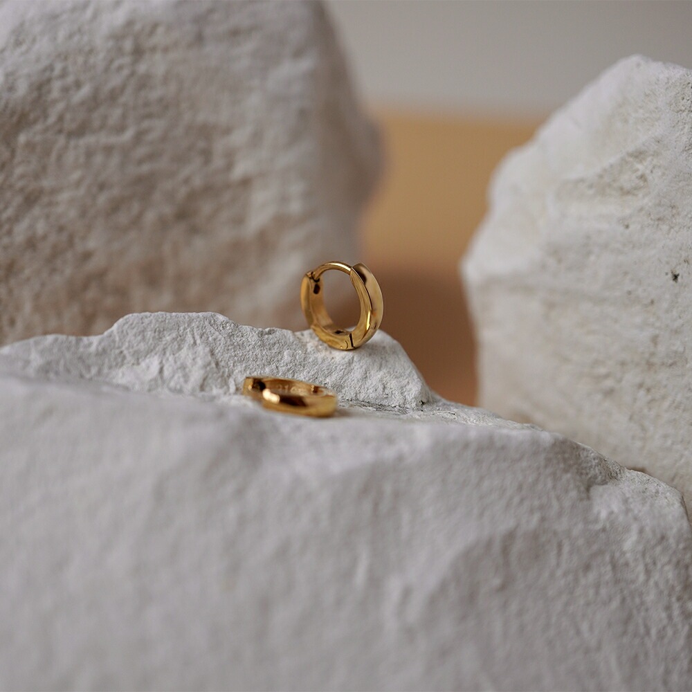 甲丸フープ 中折れ式ピアス 2mm×10mm
