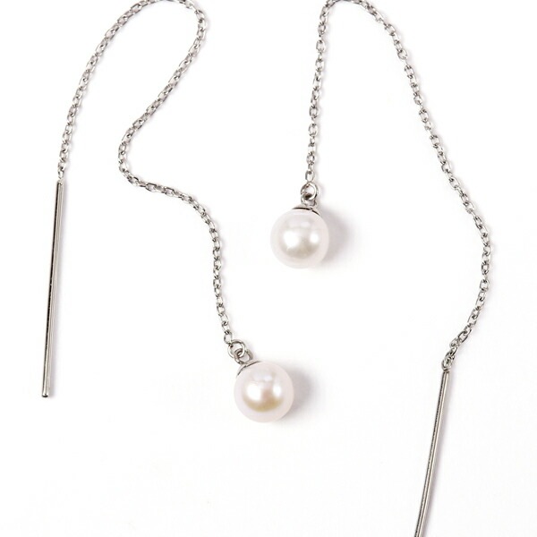 ピアス   ストーレート 5MM 淡水P