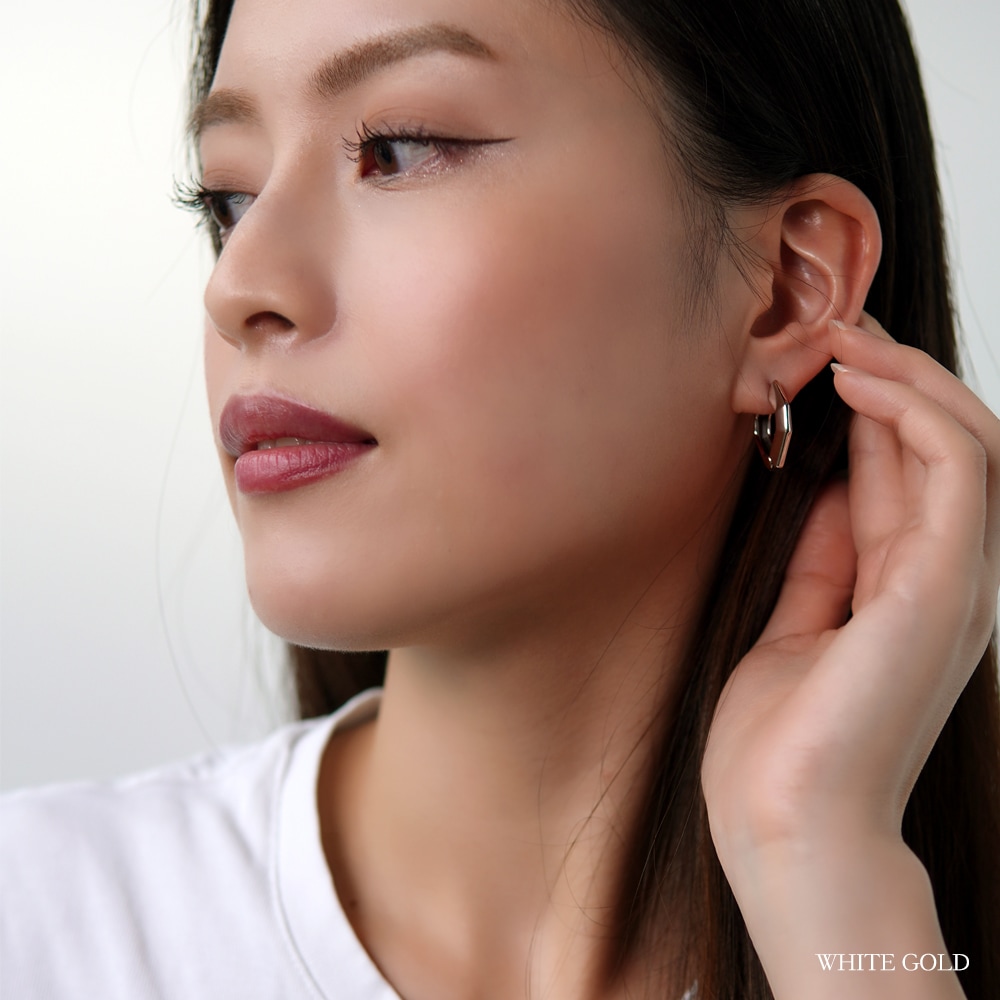 【片耳販売】六角形中折れ式ピアス