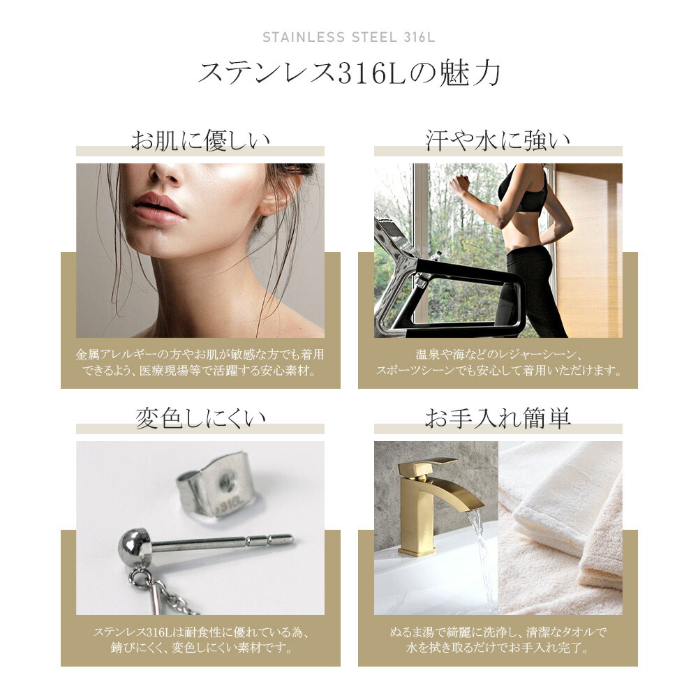ピアス 金属アレルギー対応 セカンドピアス ファーストピアス レディース 誕生日 プレゼント ステンレス316 キャッチ ピアス 天然石 蝶貝【両耳用】