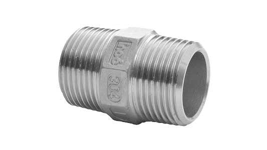 ねじ込み継手六角ニップル（STN 《ｽﾃﾝﾚｽ(303､304､XM7等)/生地