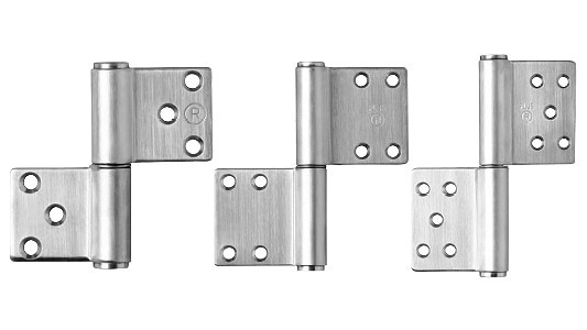 面付旗丁番（右鉄芯K－33 《ｽﾃﾝﾚｽ(303､304､XM7等)/生地