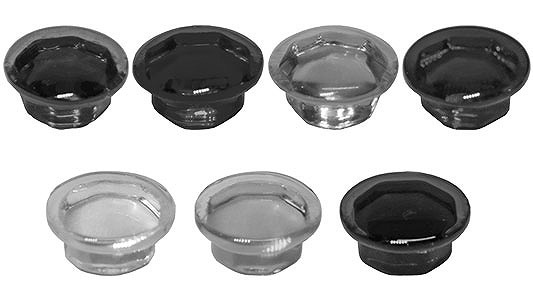 クリスタルキャップ（8個入） 《標準(または鉄)/樹脂着色 透明