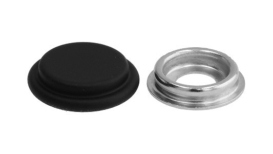 金属製ビスキャップ ブラック4P 《標準(または鉄)/生地(または標準