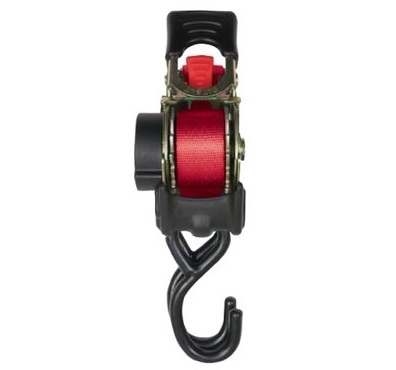 カメレオンクイックベルト レッド 3m 142155 FAR EAST ・ 自動巻取 ラッシングベルト ・ 荷締めベルト ・ 荷締め機