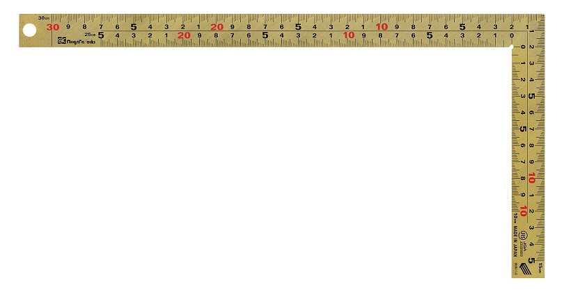 金鷲　金曲尺　30cm　快段目盛　厚手広巾　GMT-30CKD  【追跡メール便】＜新潟精機＞ ● made in Japan