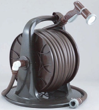 即納 直 】 ジュノ　ホースリール 15mm 30巻 JB5-Q307R ブラウン 三洋化成