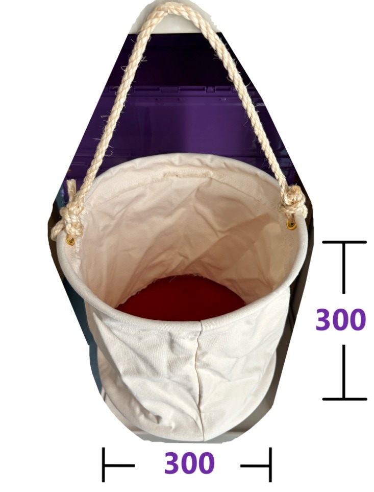 在庫あり即納】 布製 電工バケツ 補強 底板付 ｗ 300 × ｈ 300 ・ 布 バケツ 300φ ・ 道具袋 道具 バケツ