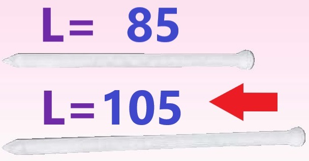 即納 直 】 φ４ × 105 L ポリ釘 強化プラスチック釘 ・ プラ釘 105 ・ ポリ釘105 ・ サビレス 100 ・ 樹脂釘 100