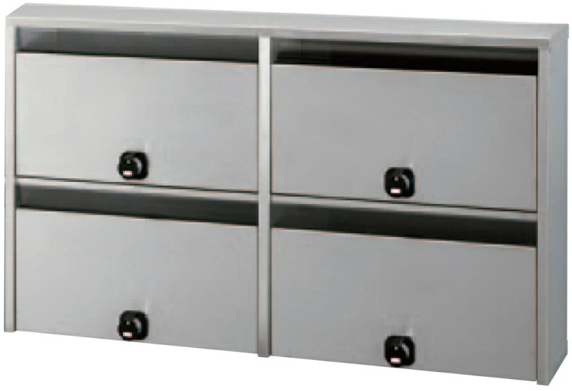 RYポスト 4戸用 ダイヤル錠 244901 杉田エース 244-901