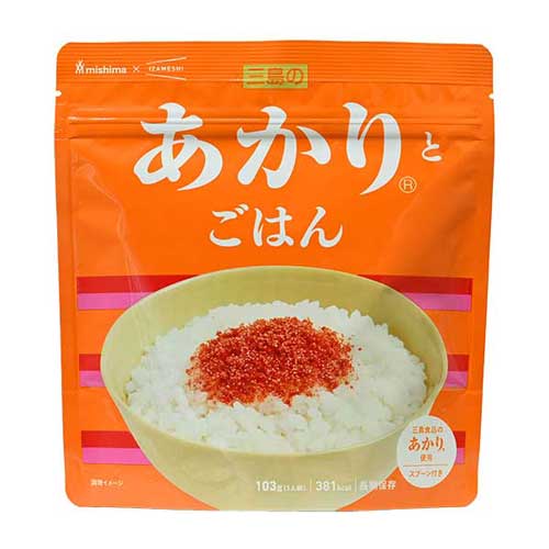 150円OFF:2個目から同シリーズで】 イザメシ 三島食品×IZAMESHI あかりRとごはん 【追跡メール便】 652747 杉田エース 非常食 保存食