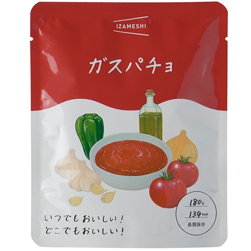 150円OFF:2個目から同シリーズで】 イザメシ スープ ガスパチョ 【追跡メール便】 652679 杉田エース 非常食 保存食