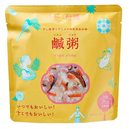 150円OFF:2個目から同シリーズで】 イザメシ シエンジョウ 干し椎茸と干しエビの五目おかゆ 台湾料理 【追跡メール便】 652845 杉田エース 非常食 保存食