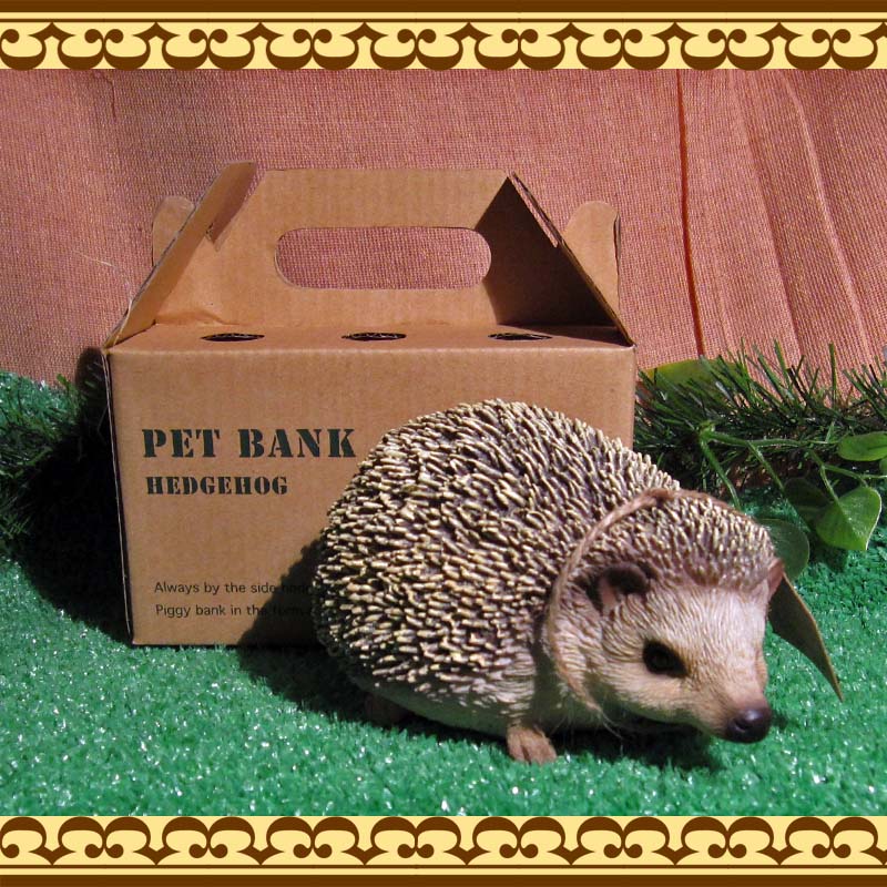 ハリネズミ 置物 オブジェ ガーデニング 貯金箱 インテリア 動物